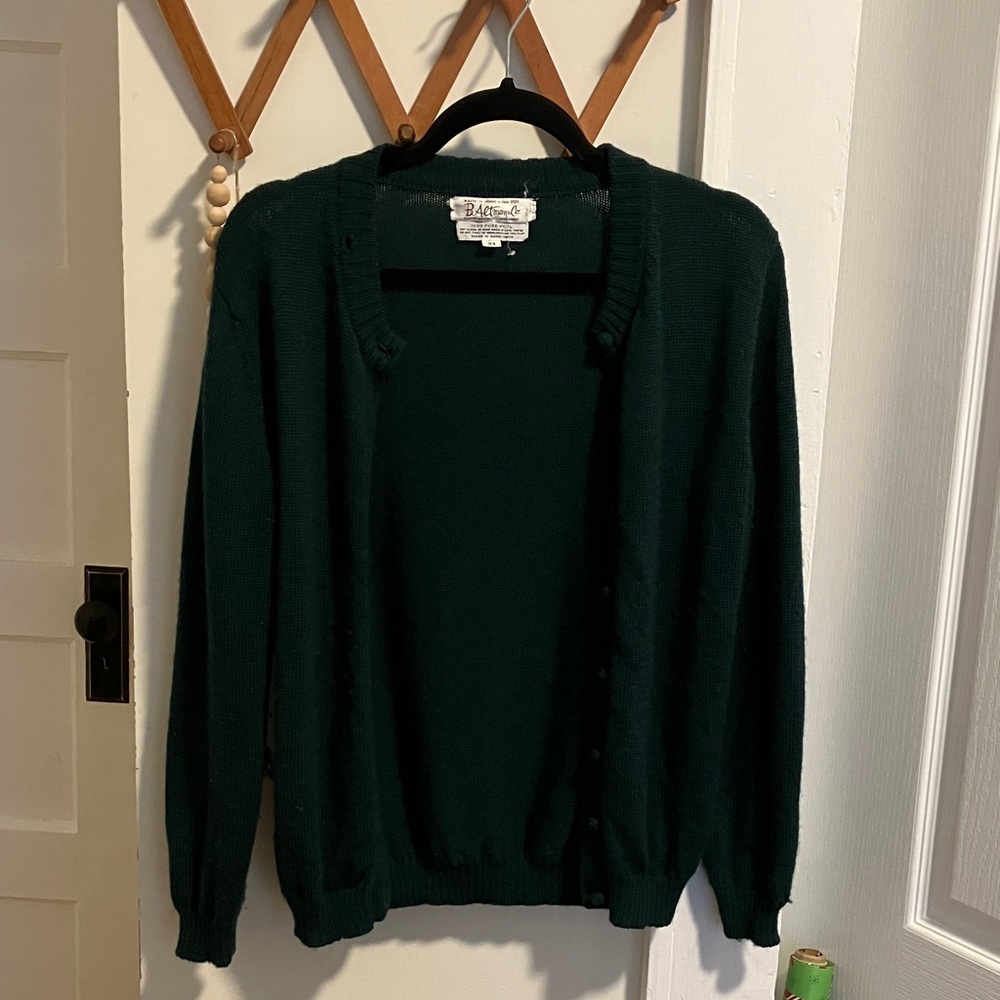 Vintage Dark Green Cardigan